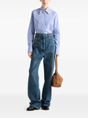 Prada Embroidered Stripe Shirt