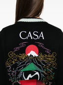 Casablanca Cardigan With Embroidered Panel