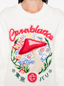 Casablanca Crewneck Sweater With Mushroom Embroidery