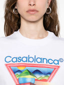 Casablanca Tennis Club Icon Print T Shirt