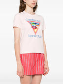Casablanca Tennis Club T Shirt With Graphic Print