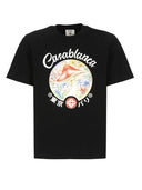 Camiseta de emblema de hongo negro de Casablanca