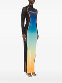 Casablanca Long Dress With A Gradient Effect