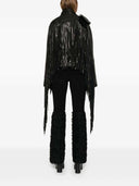 Rick Owens Leather Fringed Jacket