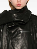 Rick Owens Leather Fringed Jacket