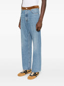 Marni Jeans With Velvet Trim And Floral Appliques
