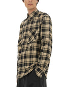 Chemise à imprimé de chèque blanc off