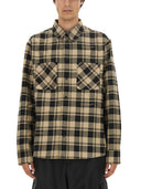 Chemise à imprimé de chèque blanc off