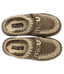 Mou Bounce Welt Wildleder-Clog in Elefantengrau