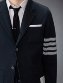 Thom Browne Sack Jacket In Double Face Knit W/ Eng 4 Bar