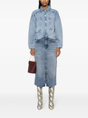 Marant Tilauria Denim Skirt With Faded Effect