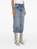 Marant Tilauria Denim Skirt With Faded Effect