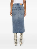 Marant Tilauria Denim Skirt With Faded Effect