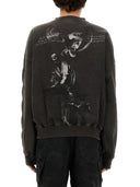 Sweat-shirt blanc avec logo
