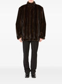 Mm6 Maison Margiela Faux Fur Turtleneck Jacket