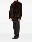 Mm6 Maison Margiela Faux Fur Turtleneck Jacket
