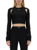 Off Blanc Tops avec logo