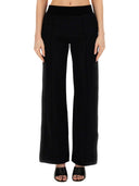 Pantalon à jambes larges blanches