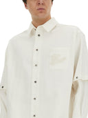 Off blanc 90 's Chemise de veste