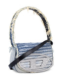 Diesel 1 Dr Denim Shoulder Bag With Crystals