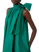 Max Mara Short, Sleeveless, Flared Dress With A Pleated Design That Creates Volume.