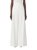 Pantaloni di cotone a gamba larga massima