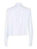 Fabiana Filippi Camicia Boxy In Popeline Con Ricamo Sassi Su Vela Color Bianco Ottico