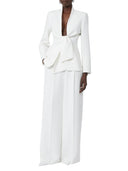 Max Mara Wide Leg Cady Trousers