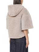 Max Mara Cropped Sweatshirt Style Cape With A Boxy Fit And Hood.