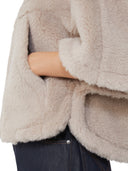 Max Mara Cropped Sweatshirt Style Cape With A Boxy Fit And Hood.