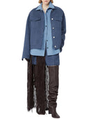 Koszula oversize Sportmax z czystej wełny Runway Light Blue