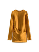 Sportmax Asymmetrical Panel Dress Runway Ochre