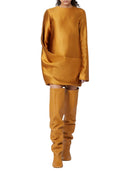 Sportmax Asymmetrical Panel Dress Runway Ochre