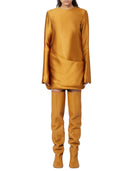Sportmax Asymmetrical Panel Dress Runway Ochre