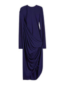Sportmax Asymmetrisches drapiertes Kleid Runway Dark Purple