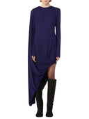 Sportmax Asymmetrisches drapiertes Kleid Runway Dark Purple