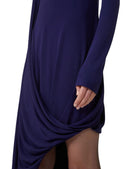 Sportmax Asymmetrisches drapiertes Kleid Runway Dark Purple