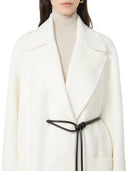 Sportmax Double Faced Wool Wrap Coat Latte