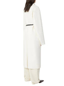 Sportmax Double Faced Wool Wrap Coat Latte