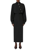 Sportmax Asymmetrical Shirtdress Black