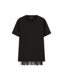 Sportmax Fringed T Shirt Black