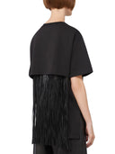 Sportmax Fringed T Shirt Black