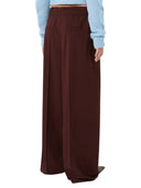 Sportmax Wide Leg Stretch Wool Trousers Black