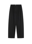 Sportmax Wide Leg Stretch Wool Trousers Black