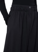 Sportmax Wide Leg Stretch Wool Trousers Black