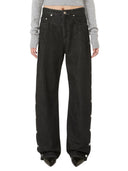 Sportmax Wide Leg Jeans With Buttons Black