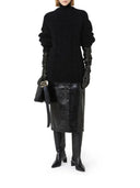 Sportmax Leather Pencil Skirt Bordeaux