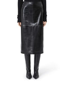 Sportmax Leather Pencil Skirt Bordeaux