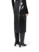 Sportmax Leather Pencil Skirt Bordeaux