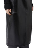 Sportmax Leather Pencil Skirt Bordeaux